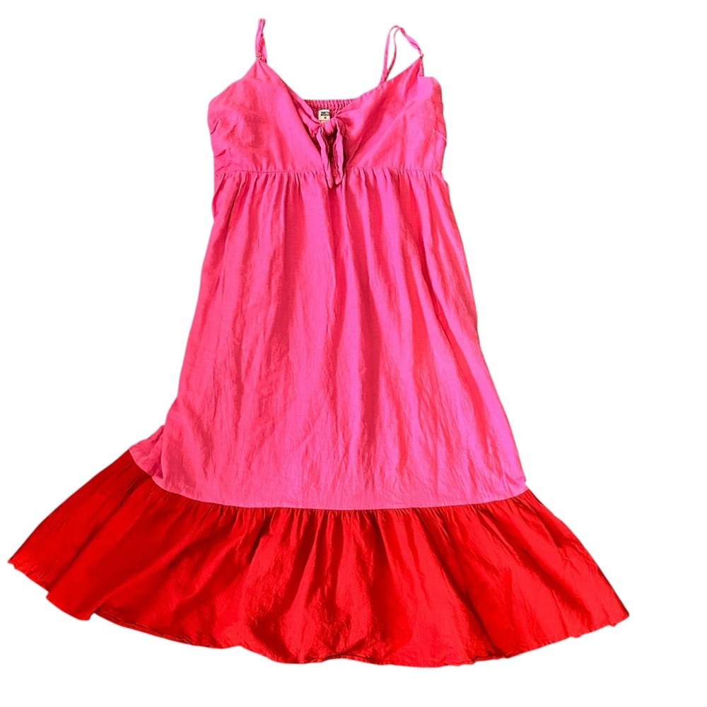 Tabitha Brown x Target pink and red maxi tie front dress 1X